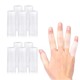 10 Pcs Finger Sleeves Protectors Silicone Finger Protectors Silicone Finger Sleeve Finger Covers Cushions and Protects Gel Rubber Finger Shields Provide Relief for Cracked Finger