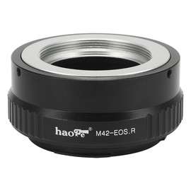 Haoge Manual Lens Mount Adapter M42 42mm Screw Mount Lens to Canon RF Mount Cameras such as Canon EOS R