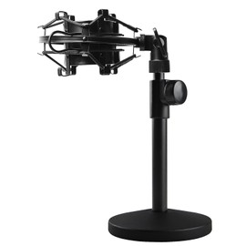 Rigych AT2020 Table Microphone Stand, Adjustable Microphone Holder with Microphone Spider, Weighted Metal Base, for Audio Technica AT2020 AT2020USB AT2020USB+ AT2035 Microphone