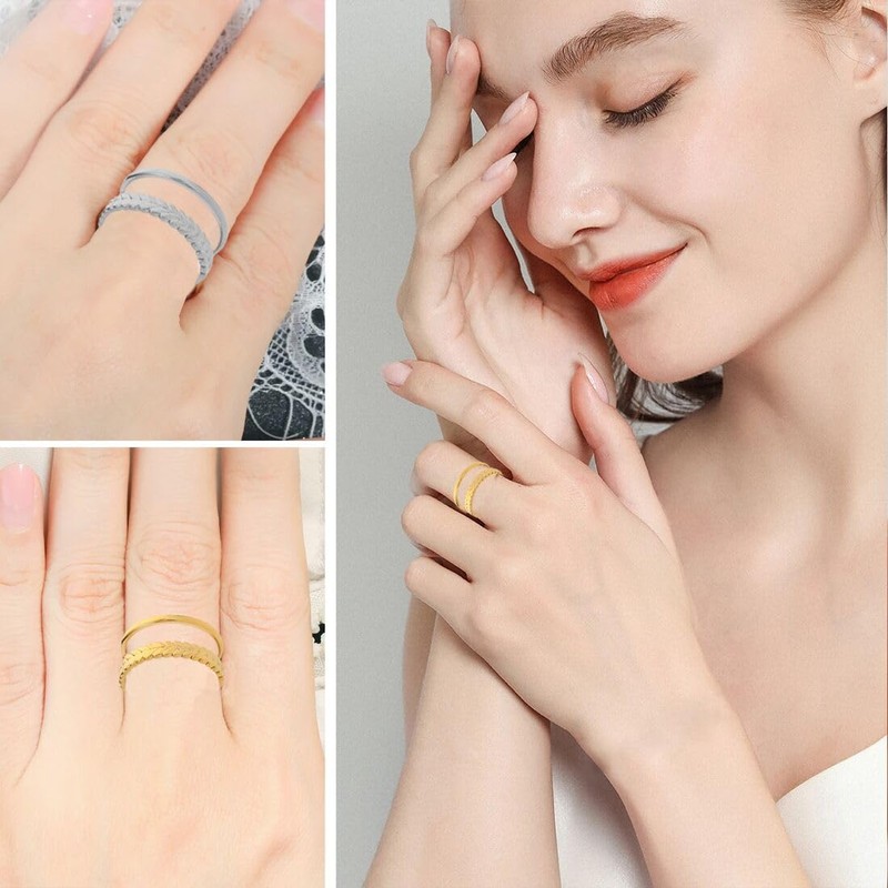 IKOPFLN Ring Adjustable Ringe von Größe Modeschmuck für deinen individuellen
