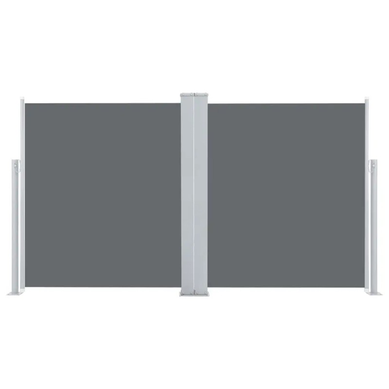 Anthracite Retractable Side Awning 55.1\"x236.2\" for Patio FurnitureColor: Anthracite Color