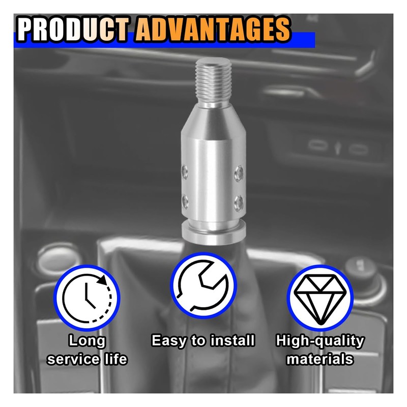 LAINLOY Universal Shift Knob Adapter, M12x1.25 Aluminum Car Gear Shift