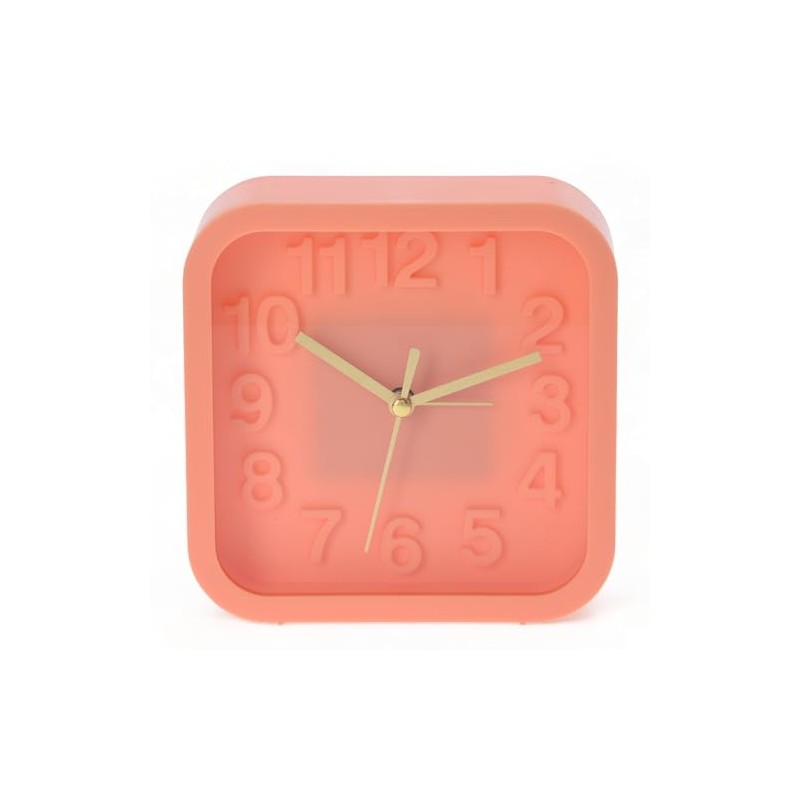 MIJOMA Analog Quartz Alarm Clock Table Clock Retro Design 13x13cm