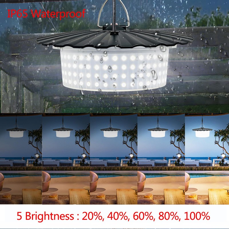 ABZXT Solar Outdoor Pendant Light IP65 Waterproof Motion Sensor Auto