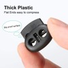 sourcing map 100pcs Plastic Spring Cord Locks Stopper Double Hole