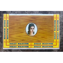RARE Original Dolly Madison Cigar Box Top Preproduction Label Litho