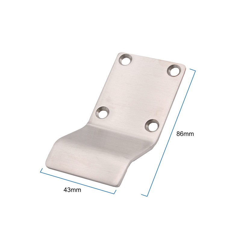Cylinder Pull Finger Latch Blank Profile - Satin Stainless Steel