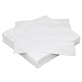 Fiesta CM561 Cocktail Napkin, 1-Ply, 25 cm x 25 cm, White (Pack of 250)
