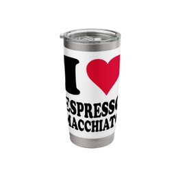 Red Heart I Love Espresso Macchiato Stainless Steel Insulated Tumbler