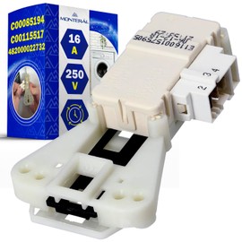 Door Lock for Washing Machine 250V 16A with the Original Code C00085194 C00115517 for Indesit for Ariston for Hotpoint 482000022732 482000070187 for Whirlpool - Warranty 10 Years - MONTERAL