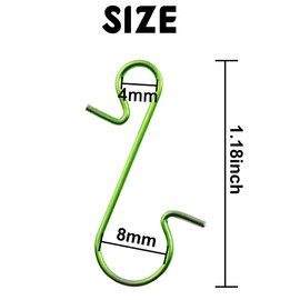 TIHOOD 300PCS Ornaments Hooks, Christmas Ornament Hooks, Hooks for Christmas Ornaments, Ornaments Hooks for Christmas Trees, Christmas Tree Decoration Hangers (Green)