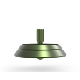 Plexity Labs Los Alamos - Metal Spinning Top - Inspired by The 1948 Los Alamos, NM UFO Incident (Green Aluminum)