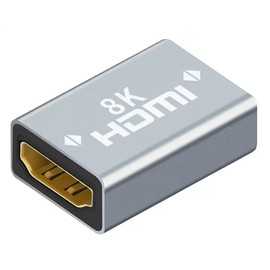 TRkin HDMI Extension Connector HDMI Adapter (Female-Female) 8K 60 Hz Extension Adapter 48Gbps HDMI 2.0 Standard Ultra High Speed HDMI Silver