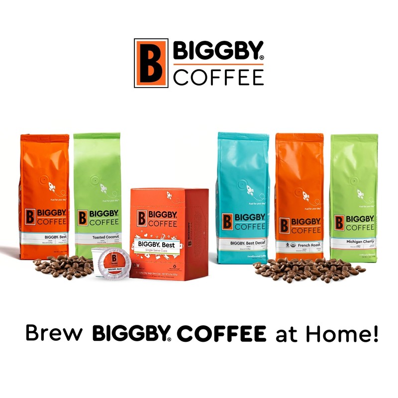 BIGGBY French Roast Ground Coffee, 12 oz Vacuum Sealed Bag,