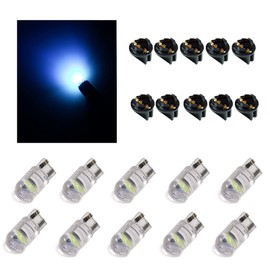 HYUGA LED Replacement Bulbs BLUE T10+ Socket 10 PCS 12V Compatible with Map Light, Dome Light, License Plate Light, Side Door Courtesy, Cargo Light, or Trunk Light, Instrument Panel Light