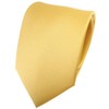 TigerTie Satin Tie with Yellow Golden Yellow Plain Tie Ties Tie