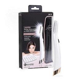 Maquinilla de afeitar para cejas, Hair Remover LED Exfoliador Facial Lady Shaver Face Hair Shaver con 6 Cabezales de Repuesto para Exfoliación Profesional (Como se muestra)