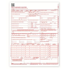 New CMS 1500 Health Insurance Claim Forms, HCFA Approved Version (02/12) - 1,000 Forms