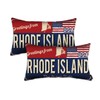 Rhode Island Throw Pillow Cover 12x20 Set of 2, Rhode