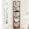 Hzuaneri Corner Shelf Stand, Corner Bookshelf, Storage Standing Shelf Unit