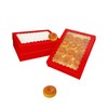 Gcardist Auto-pop Up Red 35.6x25.4x6.4cm 6Pcs Cookie Box with Window