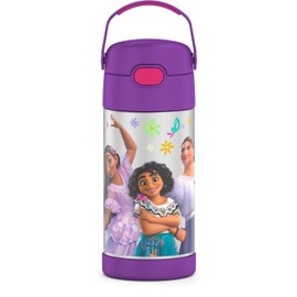 THERMOS FUNTAINER Water Bottle with Straw - 12 Ounce, Encanto - Kids Stainless Steel Vacuum Insulated Water Bottle with Lid