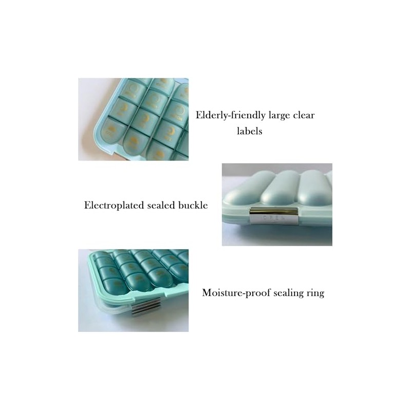 Weekly Pill Box 7 Day, Pill Organiser, Pill Box with