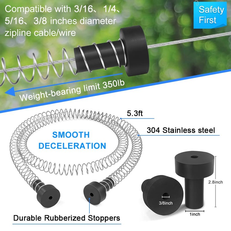 X XBEN 200FT Zip line Kits for Backyard, Zip Lines