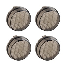 NTHREEAUTO - 4 piezas para lente de señal de giro ahumada delantera trasera compatible con Kawasaki Vulcan 2000 1600 Classic/Nomad Honda Shadow Cruisers