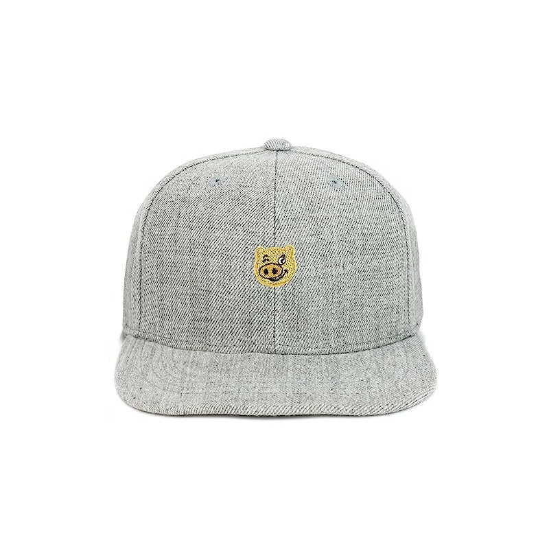 Armycrew Oversize XXL Gold Pig Patch Structured Flatbill Snapback Cap