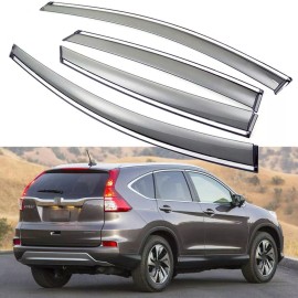 Honda 2012-2016 Honda CRV Window Visor Vent Rain Deflector Chrome 5yr WTY US SELLER!!!