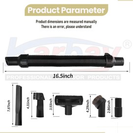 N445803 Vacuum Hose Assembly & Universal Vacuum Attachments for DeWalt DCV517B, DCV517M1, DC515B, DC515, DC515K, Home Cleaning Kit