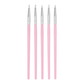 HARFINGTON 5pcs Clay Sculpting Tool Set, Clay Sculpting Shaper Rubber Tip Shaping Pen Silicone Brushes Shaping Carving Tool for Ceramic Sculpture Polymer Clay, White
