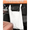 2 Pack Leather Car Backseat Organizer with Foldable Table Tray,