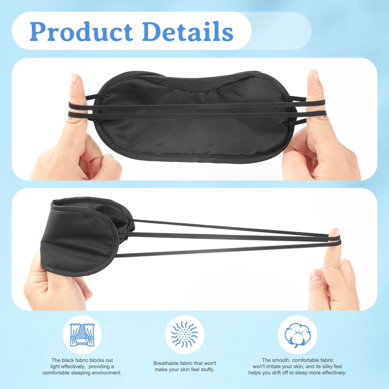 Lilingsty Bulk Sleep Masks, Black Eye Masks in Bulk, Featuring