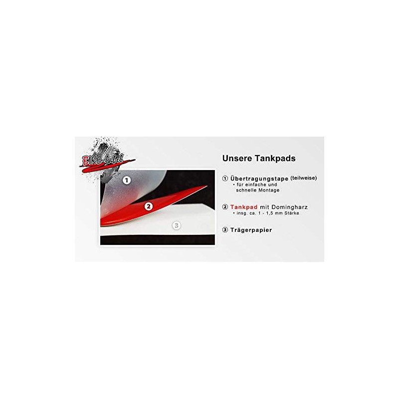 Bike Label 500128-VA Tank Pad Paint Protector Sticker for Motorcycle