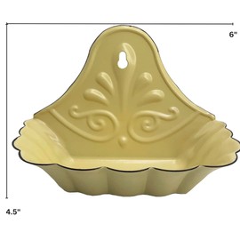 First of a Kind Enamel Metal Soap Dish, Vintage Bar Soap Tray for Bath or Kitchen - Metal Soap Holder for Bathroom, Farmhouse Decor - Soap Dish for Bar Soap - Distressed Soap Holder (Yellow)
