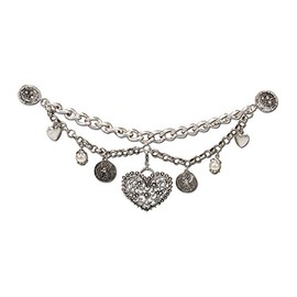 Alpenflüstern Women's Pin-Charivari Leonie Antique Silver Colours DCH01000095, Metal