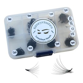 5D Premade fans Wispy lashes 500 Fans 0.07 Mixed Lengths Volume loose Fans C D Curl Handmade Fan eyelash extensions Kimeyelashes promade fan (Curl C - 10D 0.07)
