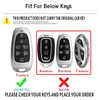OVIOBOER For Hyundai Key Fob Cover with Keychain, White Soft