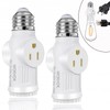 Light Socket to Plug Adapter,Convert E26 Light Socket to 2/3