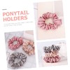 IWOWHERO 4pcs Scrunchies for Thick Hair Soft Elastic Ponytail Holders