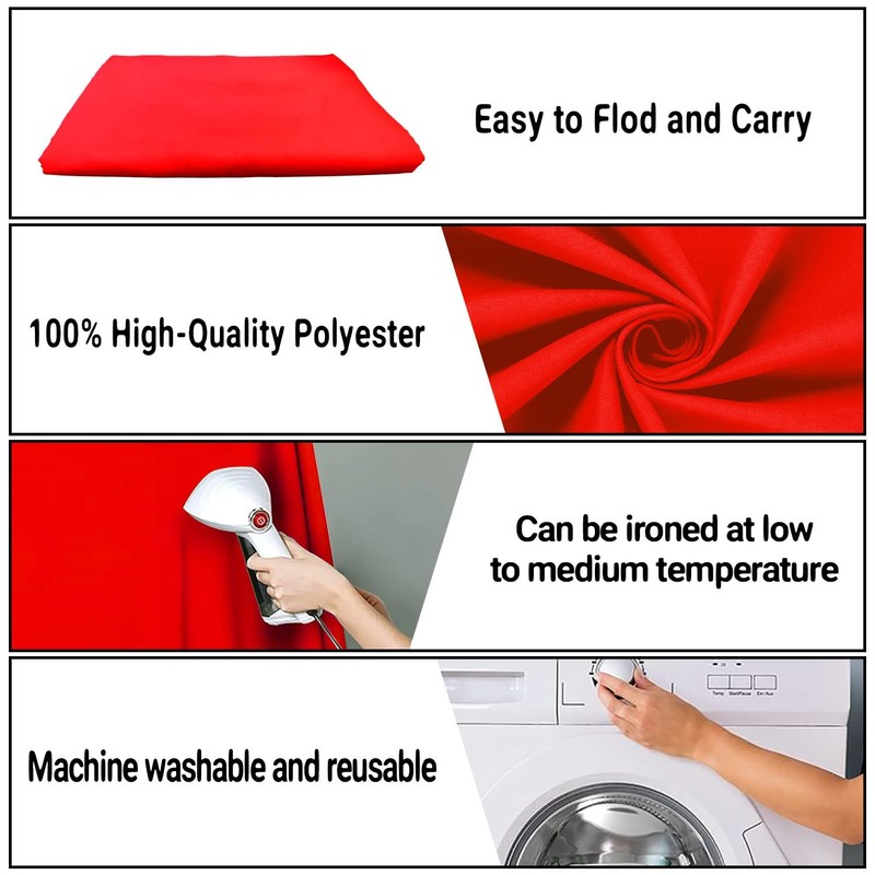 LYLYCTY 8x10FT Red Screen Backdrop for Photography Red Photo Booth