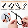 Cable Ties, Black, 300 mm x 7.6 mm, Pack of