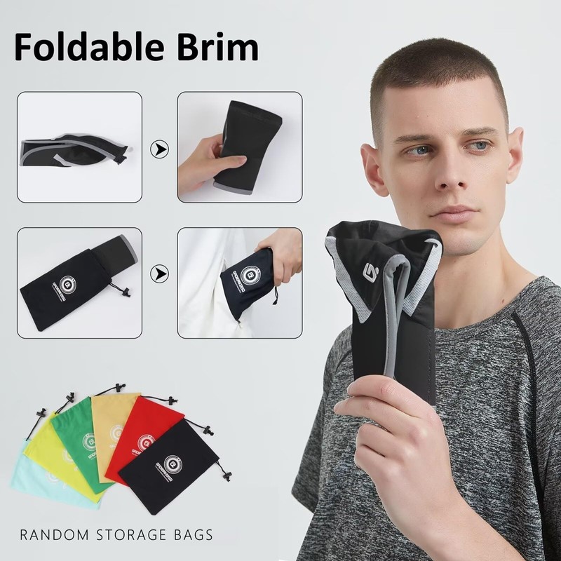 GADIEMKENSD Quick Dry Sports Hat Folding Series Lightweight Breathable Soft