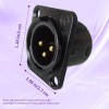 Unbranded 5pcs XLR 3Pin Male panel mount chassis, Fine black