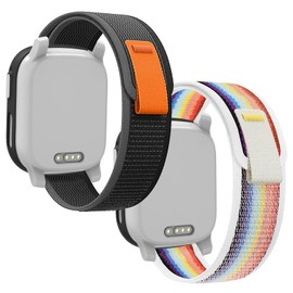 Polyjoy Pack of 2 Trail Loop Bracelets Compatible with Xplora X6 Bracelet, Kids Smartwatch Girls Boys Soft Adjustable Replacement Bands for Xplora X6 Play/Xplora X6 Pro., No gemstone