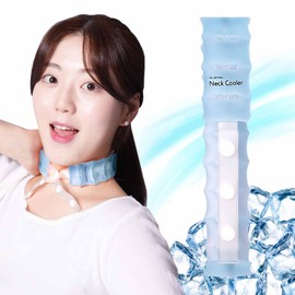 BLUEFEEL BLF25128 Ice Neck Cooler, Comfort, High Purity PCM, Cooling Goods, Heat Dissipation [Freezing at Below 44°F (18°C), Button Type, 5 Adjustable Levels, Seamless Fit, Lightweight, 3.0 oz (85 g), Non-Toxic, Durable TPU Cool Belt] Blue