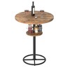 VECELO Round Bar Table with 2-Tier Storage, 36 Inch High