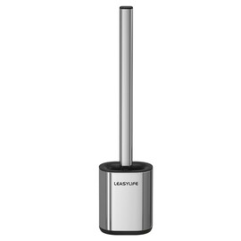 Leasylife Toilet Brush and Holder, Stainless Steel